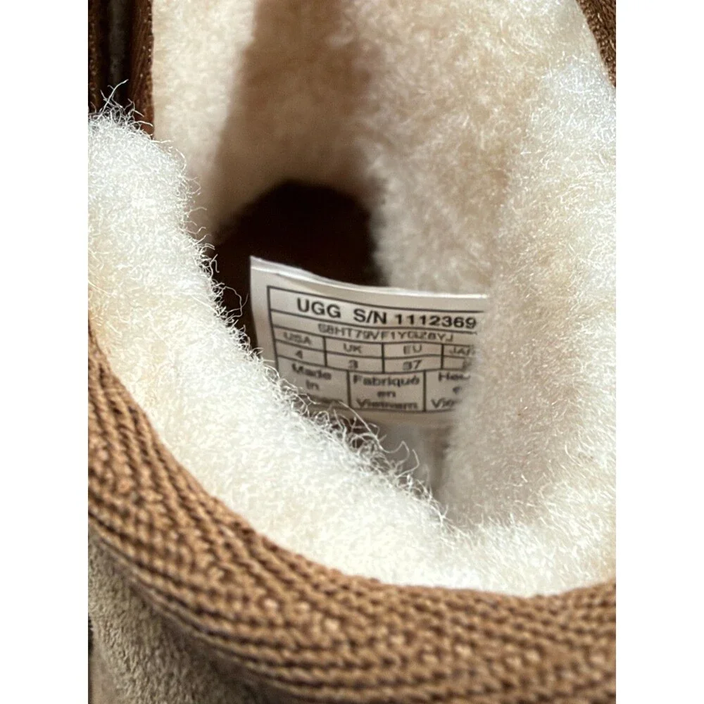 UGG CA805 Classic Weather Waterproof Boots Mens Size 4 Chestnut 1112369 Fleece